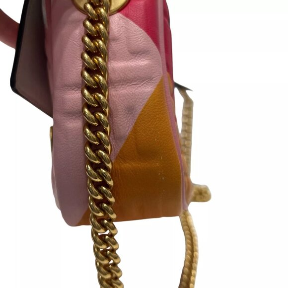 $3100 FENDI 2021 Multi Embossed FF Baguette Chain Crossbody Medium Leather Bag - Picture 5 of 15